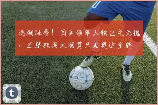 洗刷耻辱！国乒领军人物当之无愧，王楚钦离大满贯只差奥运金牌